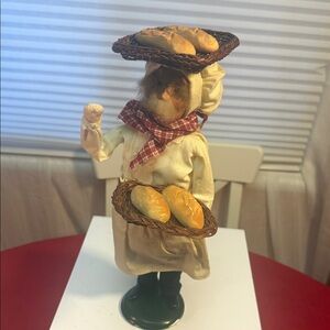 Charming Baker Figurine with Baskets